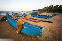 Bateaux de pêche sur la plage