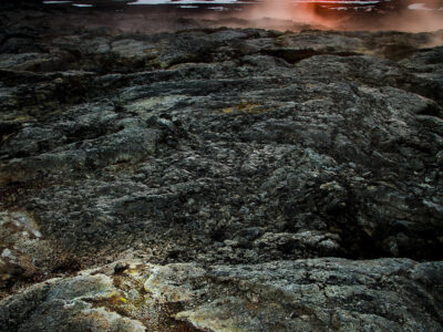 Champ de lave sur le volcan Krafla